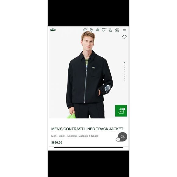 Lacoste Black jean Jacket - Picture 1 of 9